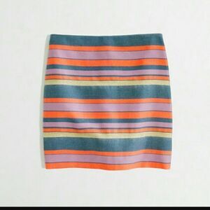 J.Crew metallic stripe skirt. Size 2